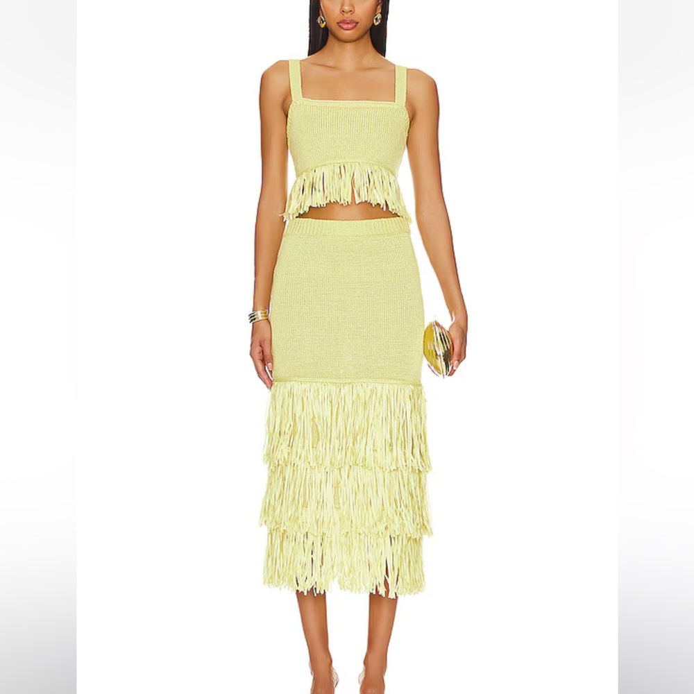 Saylor NYC Shanda Set in Chartruese size XS